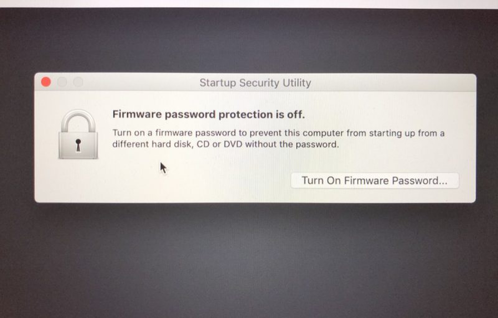 remove macbook firmware password with firmware util
