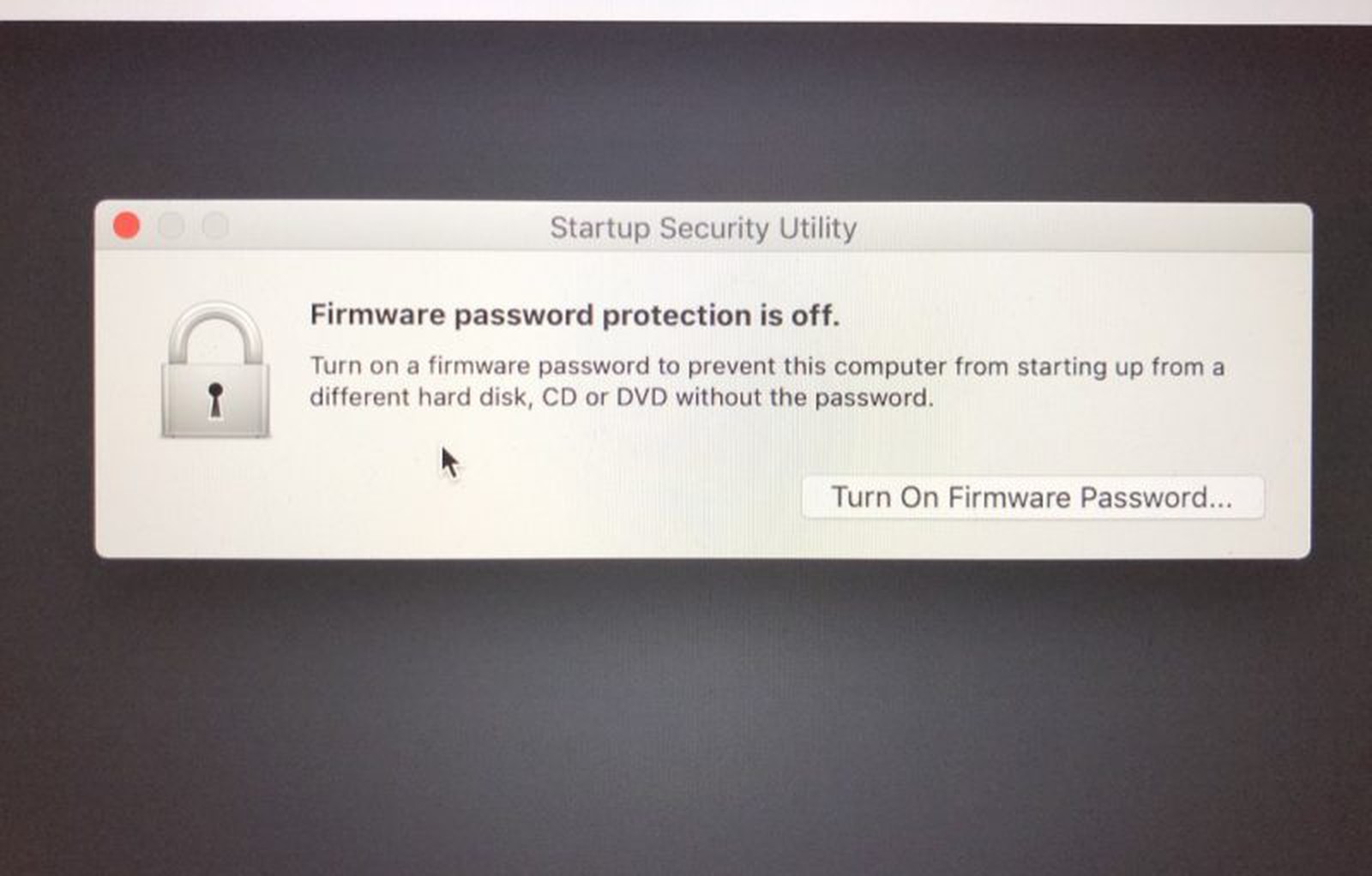 remove macbook firmware password with firmware util