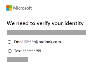 microsoft account verify your identity account reset
